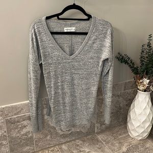 Abercrombie & Fitch (soft a&f cozy) size Small, grey long sleeve sweater.
